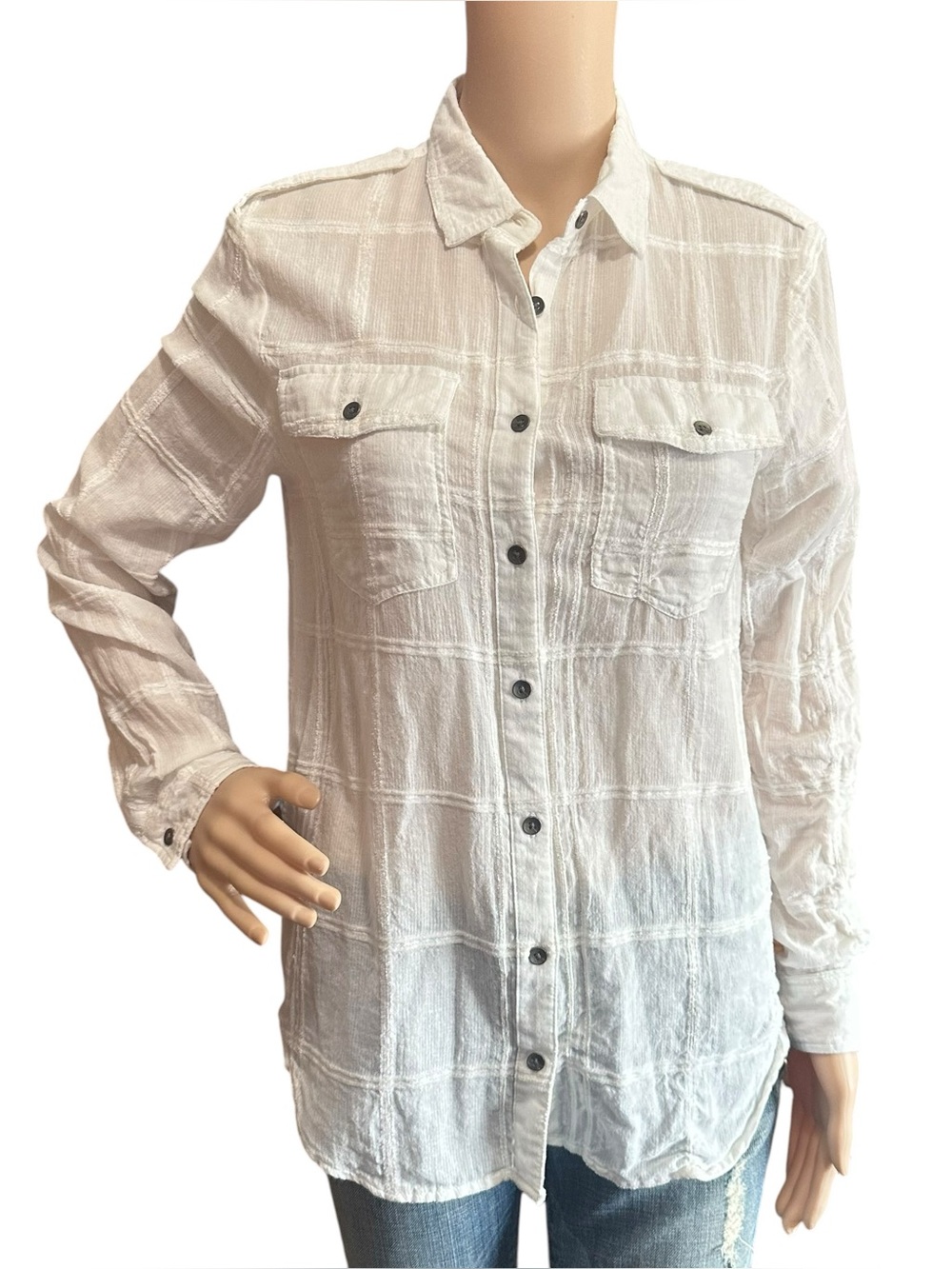 Women's Billabong Easy Movin Button Up Shirt Size M